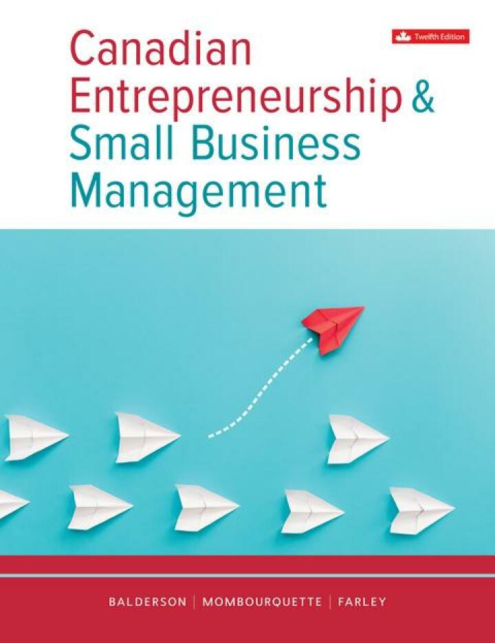 Canadian Entrepreneurship and Small Business Management